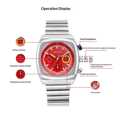 Reloj Deportivo Multifunción de Seis Agujas con Movimiento de Cuarzo - Image 10
