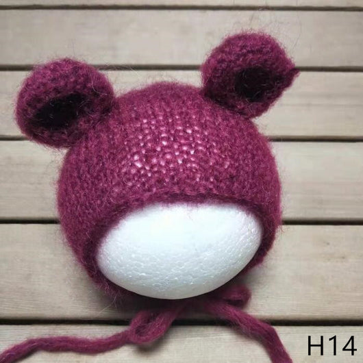 Gorro Suave de Mohair para Fotografía de Bebés - Tejido Artesanal - Image 60