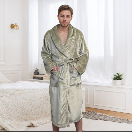 Pijama Largo Pareja Bata Cómoda para el Hogar - Image 18