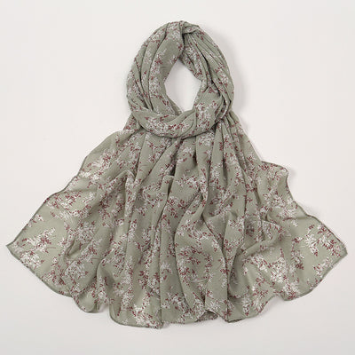 Pañuelo Ligero de Gasa Estampado Floral para Primavera y Verano - Image 28