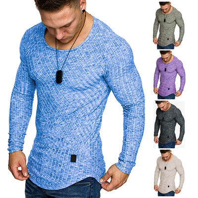Camisa de Cuero Europeo Clásica con Cuello Redondo y Manga Larga - Image 2