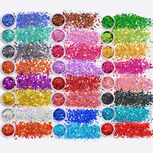 Set de 24 Esmaltes de Uñas con Brillo Glitter Deslumbrante - Image 9