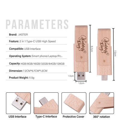Caja de Almacenamiento Maple con Pendrive 2 en 1 USB Tipo-C - Image 16