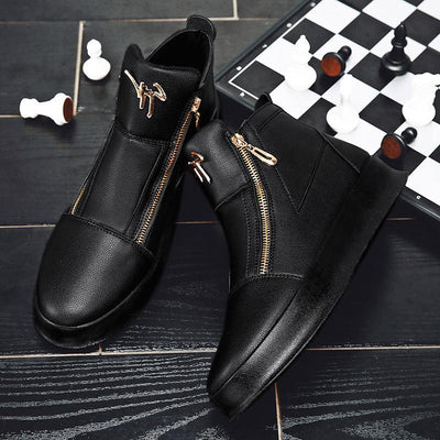 Botas Blancas de Cuero para Hombre con Doble Cierre - Estilo Casual Deportivo - Image 7