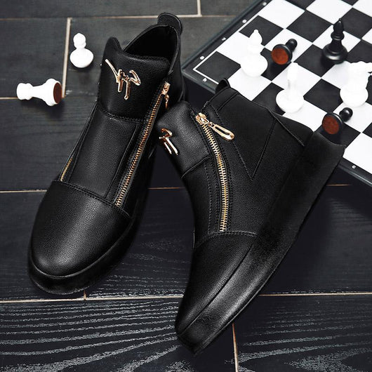 Botas Blancas de Cuero para Hombre con Doble Cierre - Estilo Casual Deportivo - Image 7