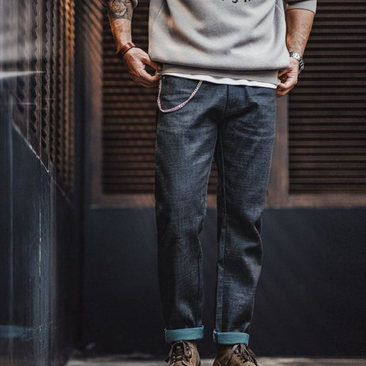 Jeans Rectos Workwear Retro para Hombre
