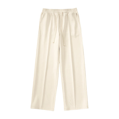 Pantalón Ancho Recto con Pliegues Cosidos - Estilo Urbano Desenfadado - Image 9
