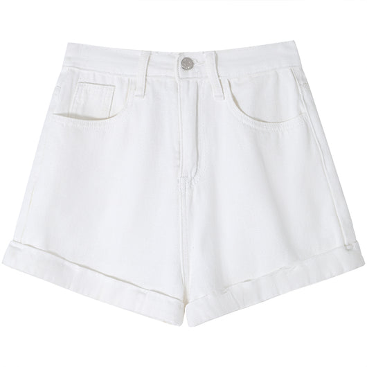 Shorts de Mezclilla Cintura Alta con Diseño Exclusivo para Mujer - Image 3