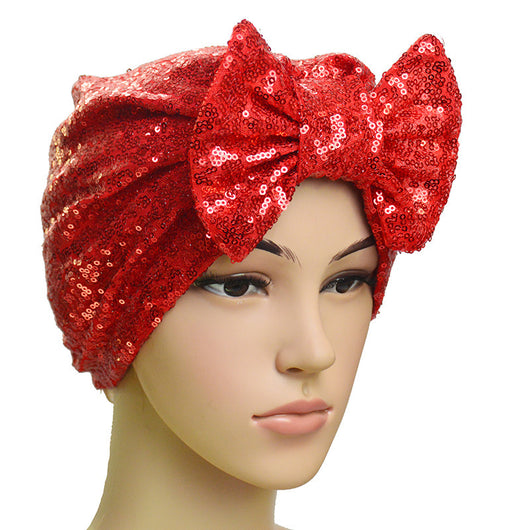 Gorro Bandana con Lazo de Lentejuelas para Mujer - Image 11