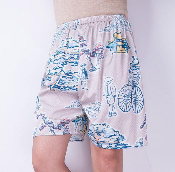 Pantalones Cortos de Seda Helada para Hombre - Shorts Sueltos Transpirables de Verano - Image 2
