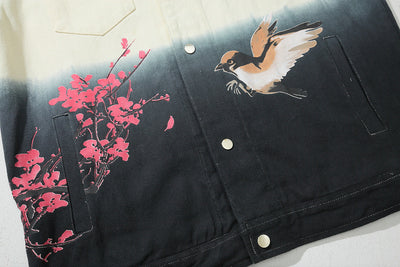 Pantalón Vaquero Hip Hop Estampado Floral Tendencia Otoño Hombre - Image 18