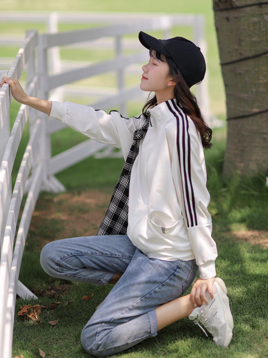 Chaqueta Deportiva Holgada para Mujer - Estilo Baseball Casual - Image 3