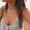 Collar de Moda Versátil con Colgante Estrella de Cinco Puntas y Luna Creciente