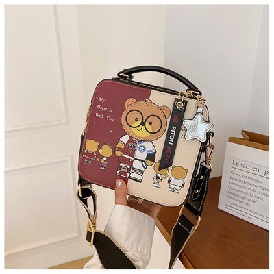 Bolsa Cuadrada Portátil con Osito de Dibujos Animados - Image 12