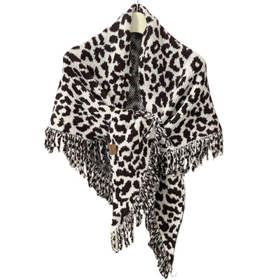 Bufanda Chal Leopardo con Flecos 2 en 1 Cálida y Elegante - Image 5