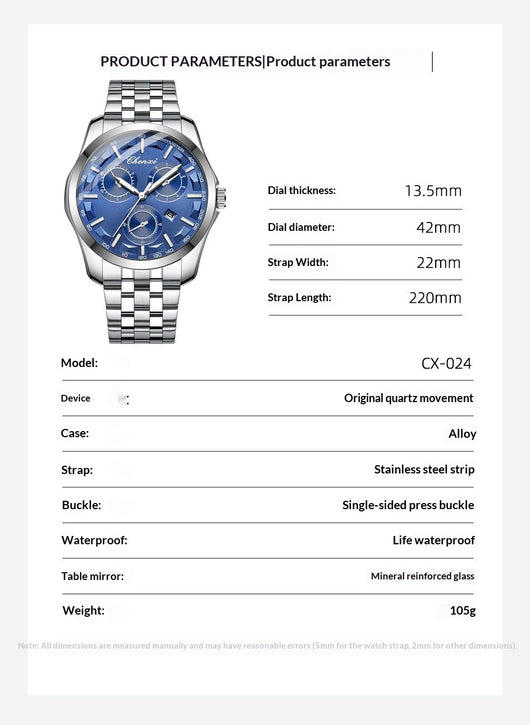 Reloj Empresarial para Hombre con Esfera Luminosa - Image 6