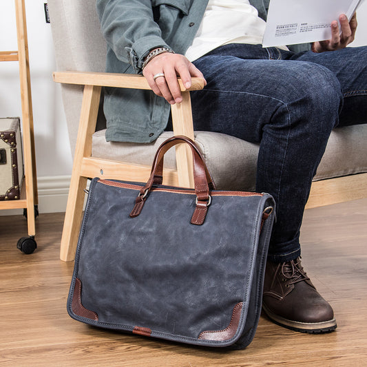 Bolso de Cuero para Hombre con Bandolera Diagonal