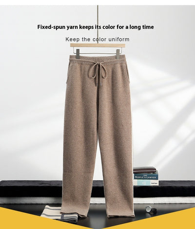 Pantalones de Punto Cashmere Grueso para Hombre - Cómodos y Versátiles - Image 18
