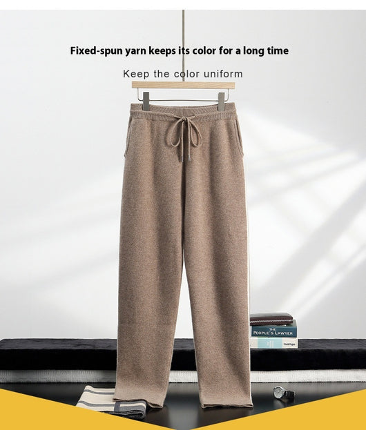 Pantalones de Punto Cashmere Grueso para Hombre - Cómodos y Versátiles - Image 18