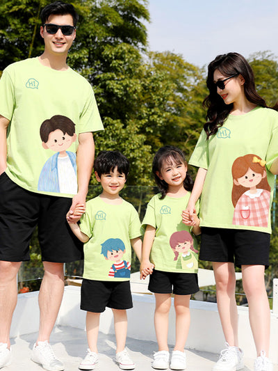 Playera de Algodón con Diseño Cartoon para Niños y Adultos - Image 17