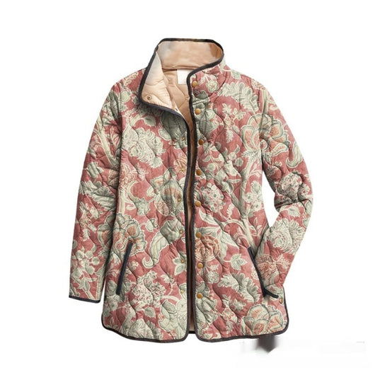 Abrigo de Algodón con Estampado Digital y Pliegues Estratégicos para Mujer - Image 3
