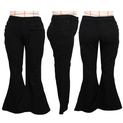Jeans Acampanados Talle Grande Ajuste Delgado para Mujer - Image 11
