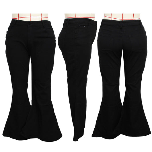 Jeans Acampanados Talle Grande Ajuste Delgado para Mujer - Image 11