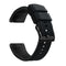 Silicone Double Layer Color Strap Stainless Steel Comfortable Waterproof Black Black buckle 20mm