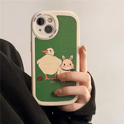 Funda Móvil con Diseño Adorable de Pato y Conejo - Image 9