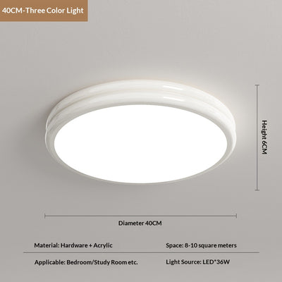 Lámpara de Techo Ultrafina Estilo Crema para Recámara Principal - Image 6