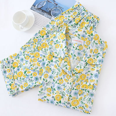 Pijama Estilo Pastoral Japonés para Mujer - Algodón Gasa Manga Larga - Image 3