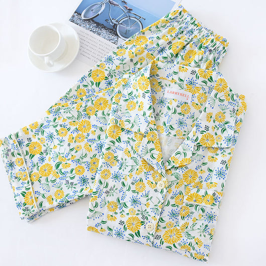 Pijama Estilo Pastoral Japonés para Mujer - Algodón Gasa Manga Larga - Image 3