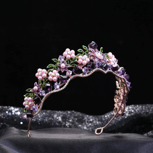Adornos para el Cabello Nupcial con Flores de Cristal Aleación - Image 7