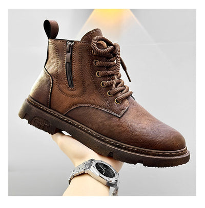 Botas Altas Estilo Británico Retro para Hombre - Casual y Versátil - Image 14