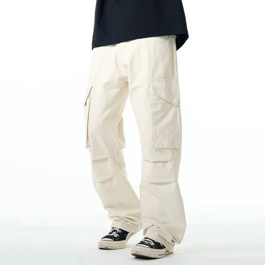 Overoles Americanos para Hombre con Bolsillos Amplios y Diseño Plisado - Image 2
