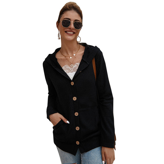 Cardigan Tejido con Capucha para Mujer - Abrigo Largo Otoño Invierno - Image 4