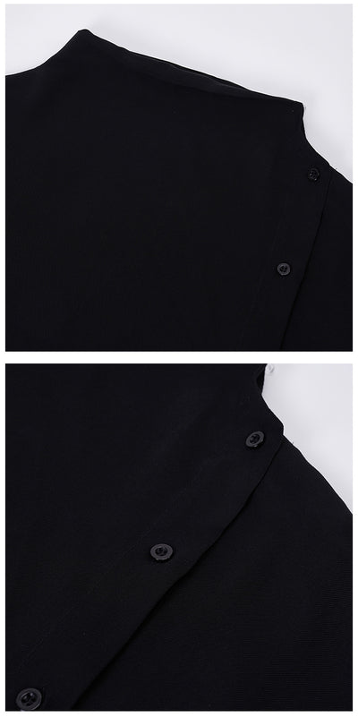 Camisa Suelta de Cuello Mao para Hombre - Image 6