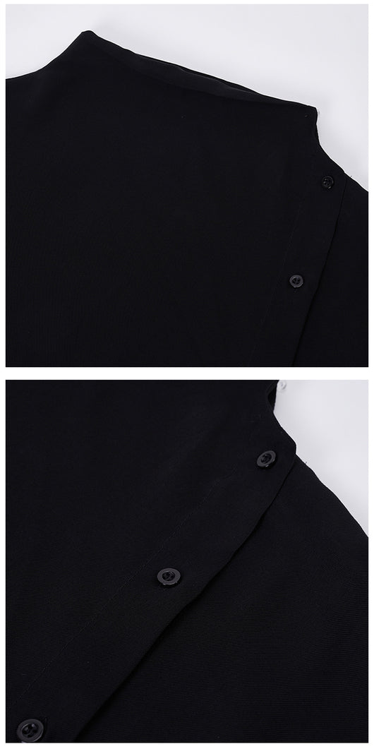 Camisa Suelta de Cuello Mao para Hombre - Image 6
