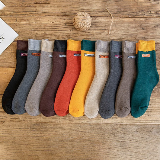 Calcetines Largos de Lana Pura para Hombre - Tubo Grueso con Forro Térmico para Invierno - Image 11