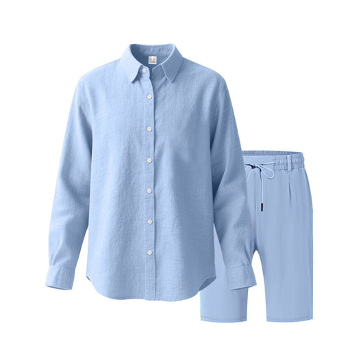 Conjunto de Playa: Camisa Manga Larga y Shorts Casuales - Image 23