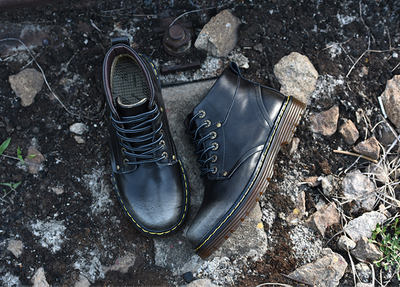 Botas Martin Hombre Corte Medio Estilo Británico Versátiles - Image 17