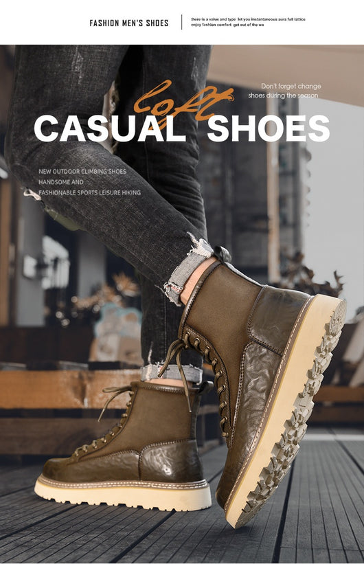 Botas de Trabajo Altas Estilo Británico para Hombre - Image 11