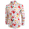 Camisa Navideña Floral Manga Larga para Hombre Talla Grande