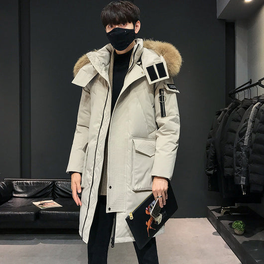 Parka Impermeable para Hombre con Cuello de Pluma de Ganso - Image 4