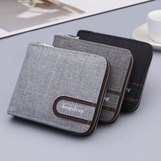 Billetera Corta Multifuncional de Lona para Hombre - Image 11