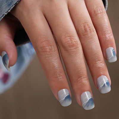 Uñas Postizas Francesas Mariposa Púrpura con Borde Negro - Stickers de Uñas Premium - Image 33