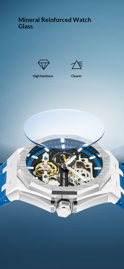 Reloj Mecánico Automático Luminoso con Correa de Silicona Hueca - Image 15