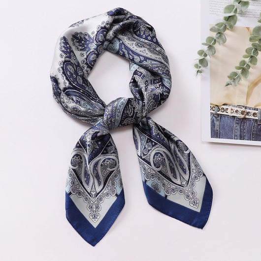 Pañuelo de Seda Estampado - Accesorio de Moda Versátil - Image 7