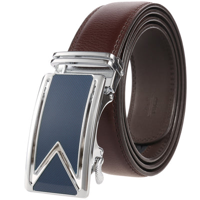 Cinturón de Cuero Bovino Premium con Hebilla Automática de Doble Capa - Image 3