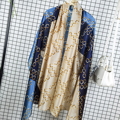 Pañuelo de Seda Estampado Ultraligero para Mujer - Protección Solar y Transpirable - Image 40